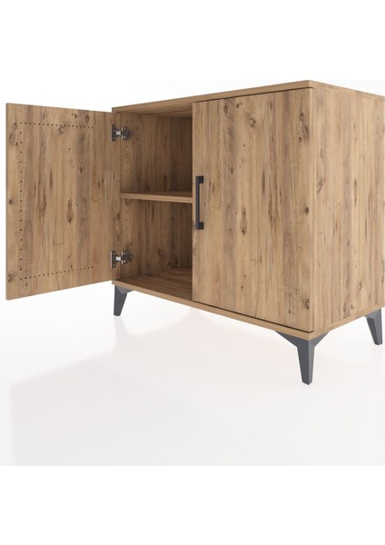 Hyperion Şifonyer Tek Raflı 2 Kapaklı 88X44X80 Çam-Çam fırsatları