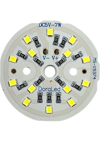 5VOLT 7WATT Smd 2835 Ledli LED Modül Beyaz 5V 7W Avize Ledi 44MM(3 Adet)