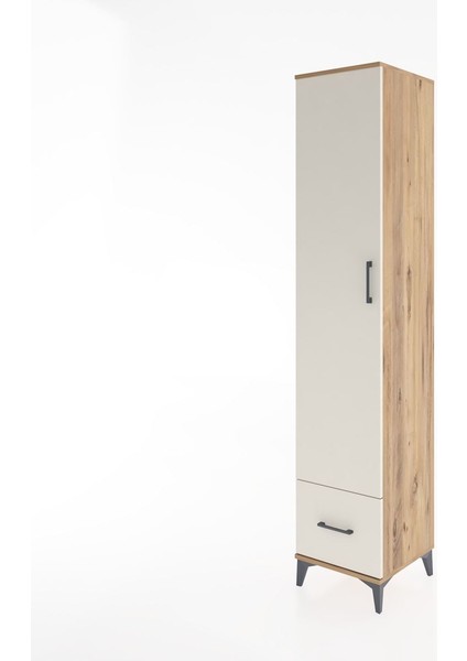 Hyperion Dolap 5 Raflı Tek Çekmeceli Tek Kapaklı 44X44X221 Çam-Aytaşı modelleri