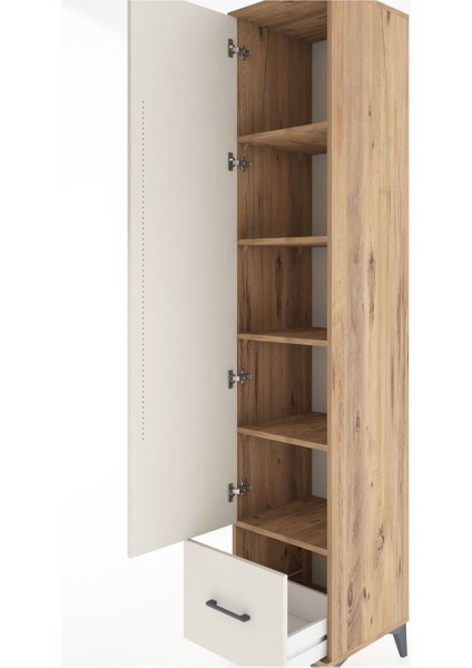 Hyperion Dolap 5 Raflı Tek Çekmeceli Tek Kapaklı 44X44X221 Çam-Aytaşı indirimleri