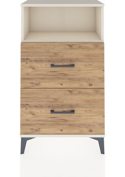 Arges Komodin Tek Raflı 2 Çekmeceli 60X30X106 Aytaşı-Çam fiyatları