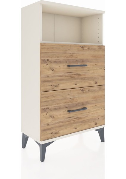 Arges Komodin Tek Raflı 2 Çekmeceli 60X30X106 Aytaşı-Çam fırsatları