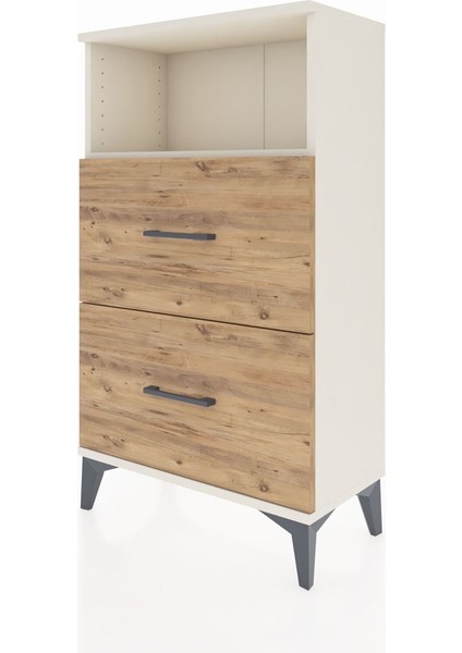 Arges Komodin Tek Raflı 2 Çekmeceli 60X30X106 Aytaşı-Çam indirimleri
