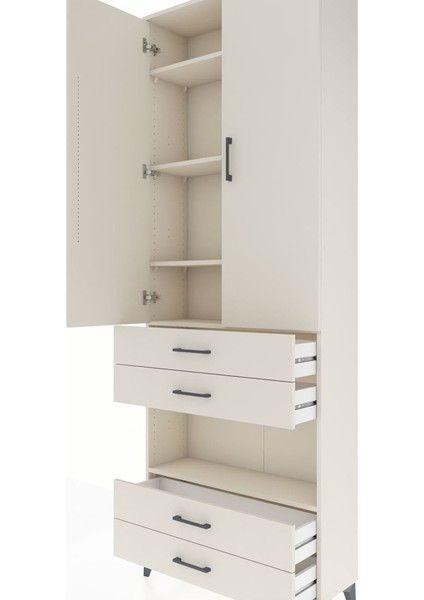 Arges Dolap 5 Raflı 4 Çekmeceli 2 Kapaklı 88X30X243 Aytaşı-Aytaşı indirimleri