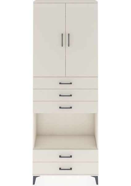 Arges Dolap 4 Raflı 5 Çekmeceli 2 Kapaklı 88X30X243 Aytaşı-Aytaşı
