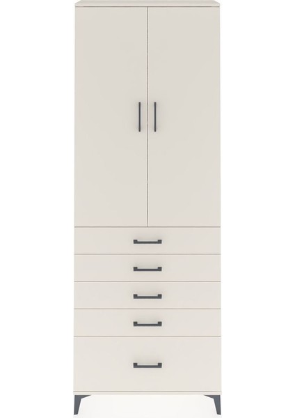 Arges Dolap 4 Raflı 5 Çekmeceli 2 Kapaklı 88X30X243 Aytaşı-Aytaşı