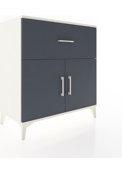 Hyperion Şifonyer 2 Raflı Tek Çekmeceli 2 Kapaklı 88X44X96 Aytaşı-Antrasit fiyatları