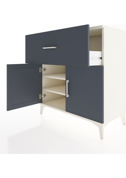 Hyperion Şifonyer 2 Raflı Tek Çekmeceli 2 Kapaklı 88X44X96 Aytaşı-Antrasit fırsatları