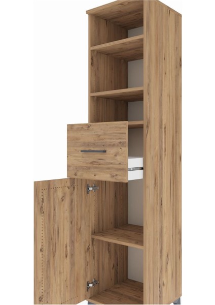 Hyperion Dolap 4 Raflı Tek Çekmeceli Tek Kapaklı 44X44X195 Çam-Çam indirimleri