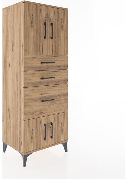 Hyperion Dolap 2 Raflı 3 Çekmeceli 4 Kapaklı 60X44X163 Çam-Çam fiyatları