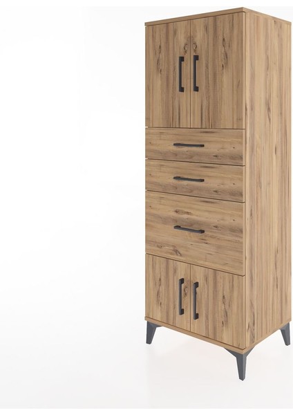 Hyperion Dolap 2 Raflı 3 Çekmeceli 4 Kapaklı 60X44X163 Çam-Çam modelleri