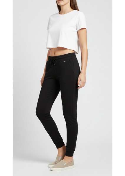 Eşofman Altı Pamuklu Slim Fit Lastikli Paça Siyah Unisex fiyatları