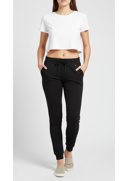 Eşofman Altı Pamuklu Slim Fit Lastikli Paça Siyah Unisex modelleri