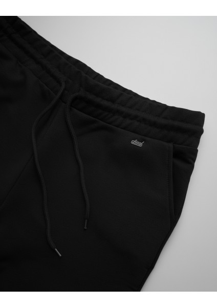 Eşofman Altı Pamuklu Slim Fit Lastikli Paça Siyah Unisex fırsatları