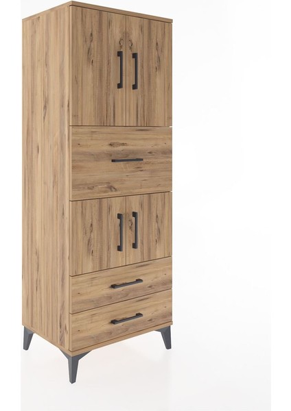 Hyperion Dolap 3 Raflı 3 Çekmeceli 4 Kapaklı 60X44X163 Çam-Çam fiyatları