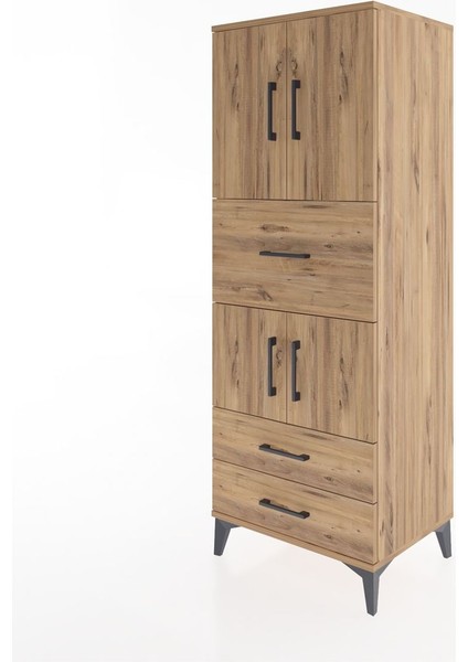 Hyperion Dolap 3 Raflı 3 Çekmeceli 4 Kapaklı 60X44X163 Çam-Çam modelleri