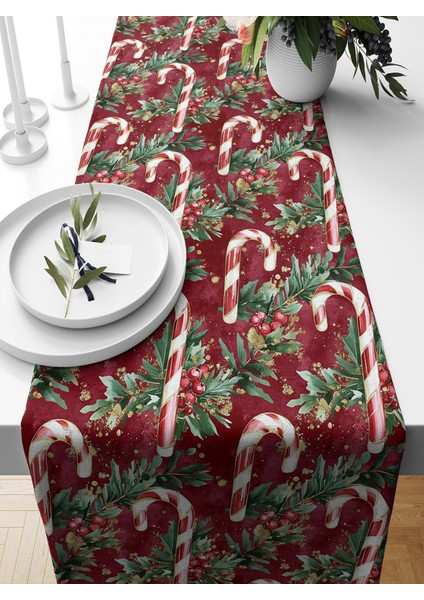 Yılbaşı Serisi 140X40 cm Dijital Baskılı Runner (Christmas Noel)