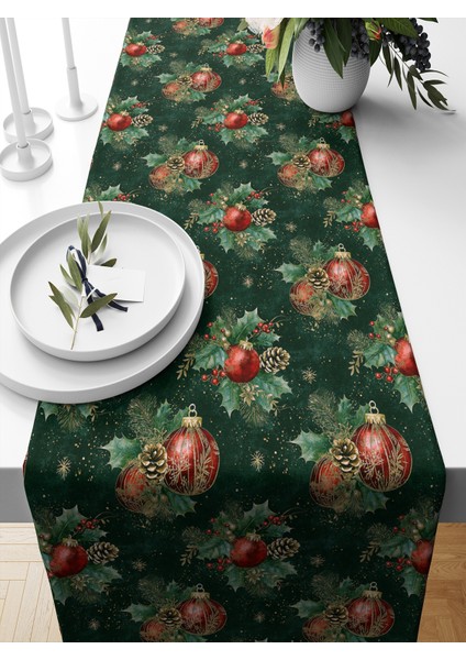 Yılbaşı Serisi 140X40 cm Dijital Baskılı Runner (Christmas Noel)