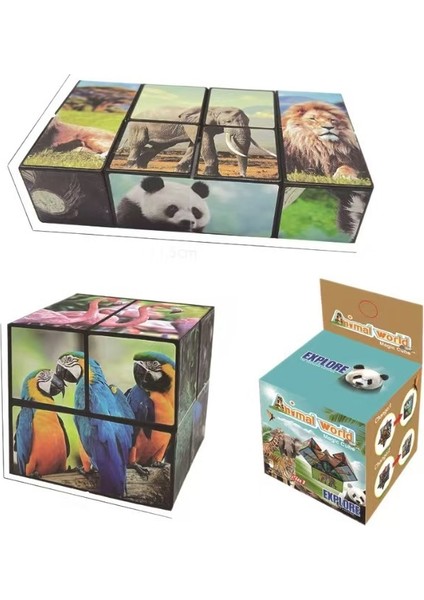 Yıldız Yüz Değişim 2'si 1 Arada Rubik Küp 3D Stereoskopik Sınır Ötesi Çocuk Bulmaca Dekompresyon Oyuncakları (Yurt Dışından)