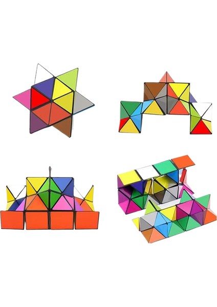 Yıldız Yüz Değişim 2'si 1 Arada Rubik Küp 3D Stereoskopik Sınır Ötesi Çocuk Bulmaca Dekompresyon Oyuncakları (Yurt Dışından)