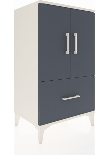 Hyperion Komodin 2 Raflı Tek Çekmeceli 2 Kapaklı 60X44X106 Aytaşı-Antrasit fiyatları