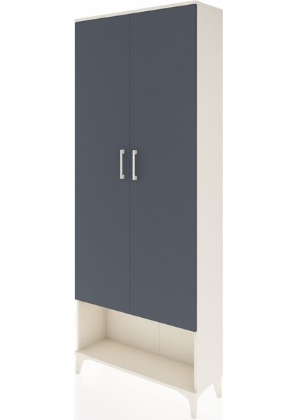 Arges Dolap 2 Raflı 2 Kapaklı Tek Askılı 88X30X221 Aytaşı-Antrasit modelleri