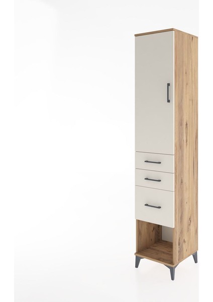Hyperion Dolap 3 Raflı 3 Çekmeceli Tek Kapaklı 44X44X221 Çam-Aytaşı modelleri