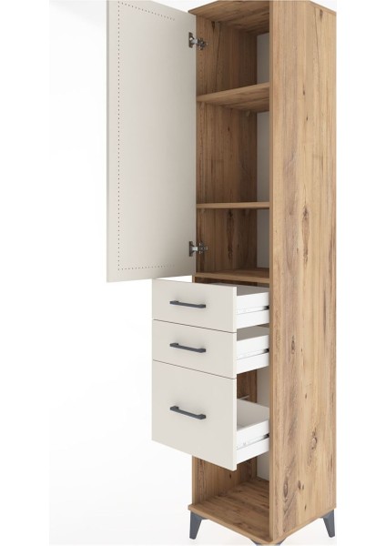 Hyperion Dolap 3 Raflı 3 Çekmeceli Tek Kapaklı 44X44X221 Çam-Aytaşı indirimleri