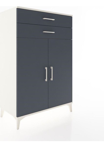 Hyperion Dolap 2 Raflı 2 Çekmeceli 2 Kapaklı 88X44X134 Aytaşı-Antrasit fiyatları
