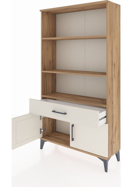 Arges Dolap 3 Raflı Tek Çekmeceli 2 Kapaklı 88X30X163 Çam-Aytaşı fırsatları