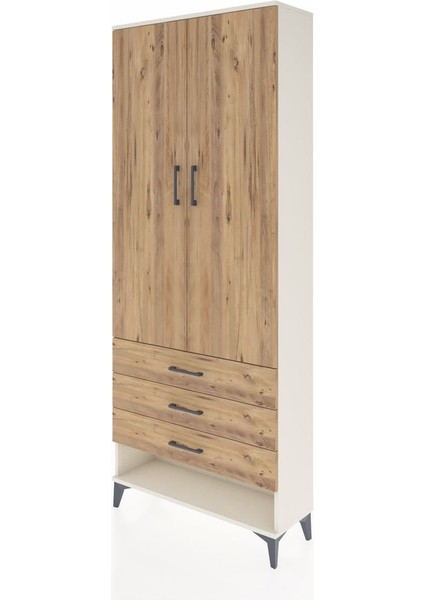 Arges Dolap 3 Raflı 3 Çekmeceli 2 Kapaklı 88X30X221 Aytaşı-Çam modelleri