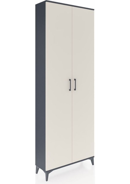 Arges Dolap 5 Raflı 2 Kapaklı 88X30X243 Antrasit-Aytaşı fiyatları