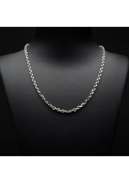 100 Mikron Rodyum Force Gümüş Zincir