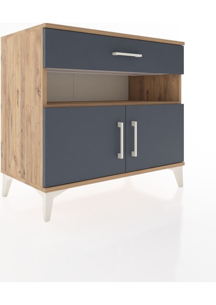 Hyperion Şifonyer 2 Raflı Tek Çekmeceli 2 Kapaklı 88X44X80 Çam-Antrasit fiyatları