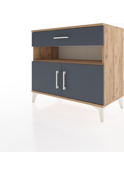 Hyperion Şifonyer 2 Raflı Tek Çekmeceli 2 Kapaklı 88X44X80 Çam-Antrasit modelleri