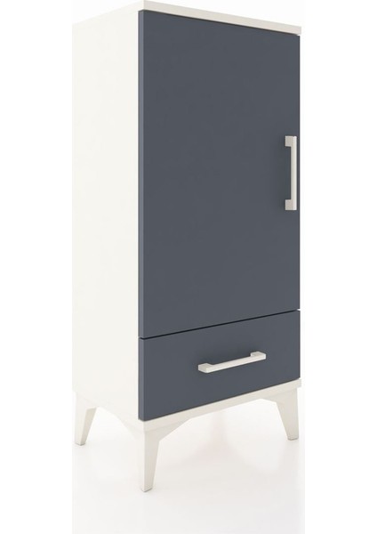 Arges Komodin 3 Raflı Tek Çekmeceli Tek Kapaklı 44X30X96 Aytaşı-Antrasit fiyatları