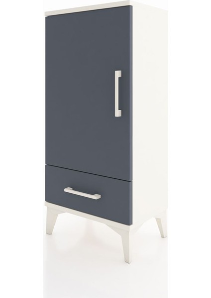 Arges Komodin 3 Raflı Tek Çekmeceli Tek Kapaklı 44X30X96 Aytaşı-Antrasit modelleri