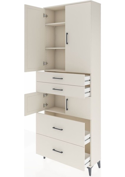 Arges Dolap 4 Raflı 4 Çekmeceli 4 Kapaklı 88X30X243 Aytaşı-Aytaşı fırsatları