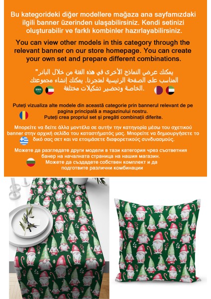 Yılbaşı Serisi 140X40 cm Dijital Baskılı Runner (Christmas Noel) fiyatları