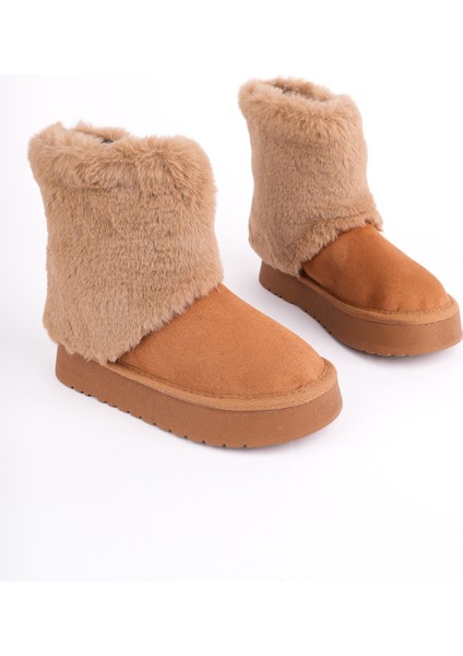 Cozy Kürklü Kalın Taban Çocuk Kışlık Mini Bot modelleri