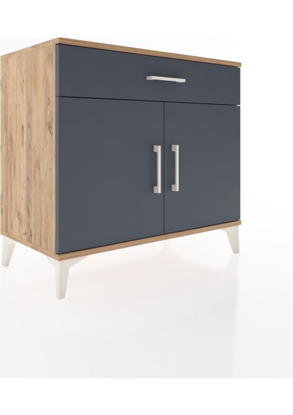 Hyperion Şifonyer Tek Raflı Tek Çekmeceli 2 Kapaklı 88X44X80 Çam-Antrasit fiyatları