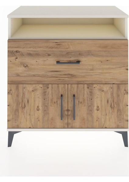 Hyperion Şifonyer Tek Raflı Tek Çekmeceli 2 Kapaklı 88X44X96 Aytaşı-Çam