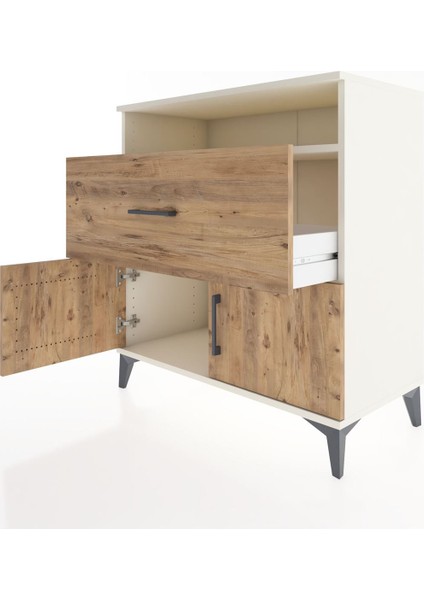Hyperion Şifonyer Tek Raflı Tek Çekmeceli 2 Kapaklı 88X44X96 Aytaşı-Çam fırsatları