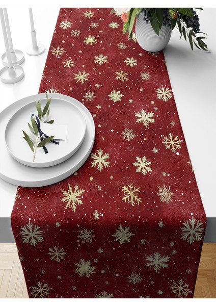Yılbaşı Serisi 140X40 cm Dijital Baskılı Runner (Christmas Noel)