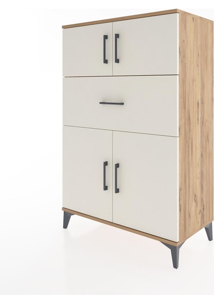 Hyperion Dolap 2 Raflı Tek Çekmeceli 4 Kapaklı 88X44X134 Çam-Aytaşı modelleri