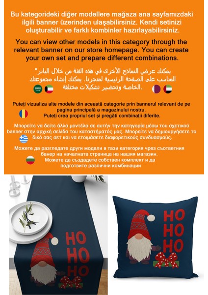 Yılbaşı Serisi 140X40 cm Dijital Baskılı Runner (Christmas Noel) fiyatları