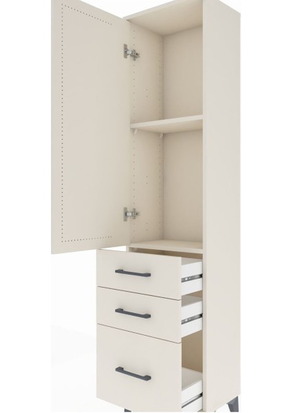 Arges Dolap 2 Raflı 3 Çekmeceli Tek Kapaklı 44X30X182 Aytaşı-Aytaşı indirimleri