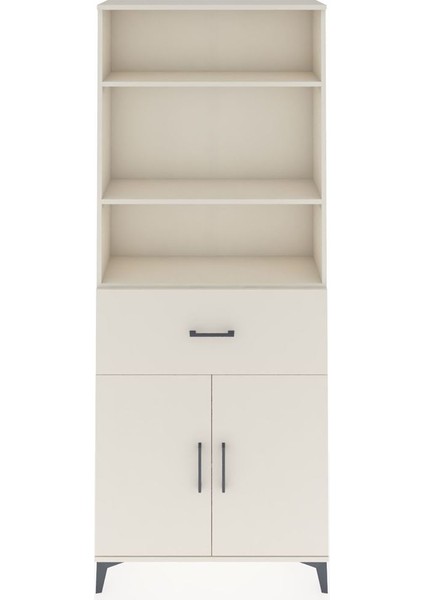 Arges Dolap 4 Raflı Tek Çekmeceli 2 Kapaklı 88X30X221 Aytaşı-Aytaşı