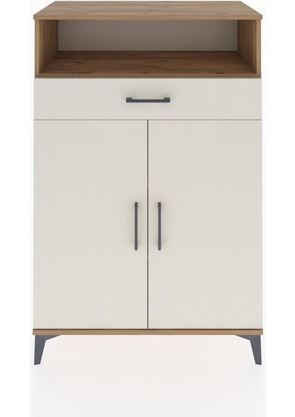 Hyperion Dolap 3 Raflı Tek Çekmeceli 2 Kapaklı 88X44X134 Çam-Aytaşı