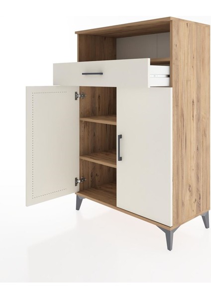 Hyperion Dolap 3 Raflı Tek Çekmeceli 2 Kapaklı 88X44X134 Çam-Aytaşı fırsatları